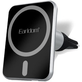 Resim Wc14 Izgara Klipsli 15w Kablosuz Şarjlı Magsafe Araç İçi Telefon Tutucu Siyah 