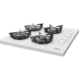 Resim Ferre 2240 Ce Beyaz Emaye Izgara Setüstü Cam Ocak 