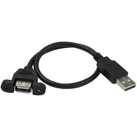 Resim Speeduf Erkek Dişi Panel Tipi Kablosu Siyah Usb 2.0 Tip A 3m 