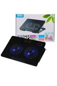 Resim TahTicMer N99 Laptop Notebook Soğutucu 2 Fan 2 Usbli Standlı Yüksek Kademe Ayarlı Masa Üstü Soğutucu Fan 