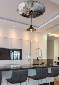 Resim Decorita Cam Avize Göbeği | Stark Mermer | 50cm X 50cm 