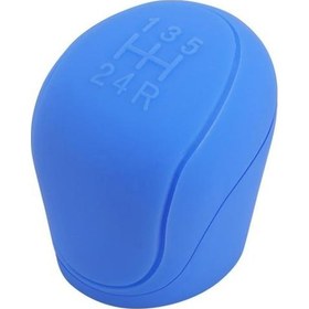 Resim Mavi Rahat Dokunmatik El Freni Ayar Kapağı Premium Isıya Dayanıklı Araba Manuel Silikon Vites Kafa Topuzu Odak İçin Kaymaz 