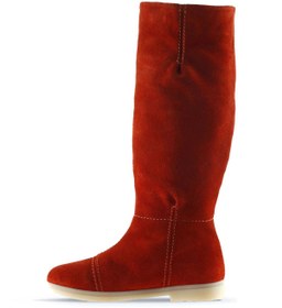 Resim Bueno Shoes Turuncu Süet Kadın Düz Çizme 01wt3314 