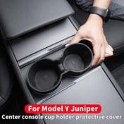 Resim 2025 Tesla Model Y için merkezi kontrol bardak tutucu, Model Y Juniper araç bardak sınırlandırıcı koruyucu kılıfı, iç mekan modifikasyon aksesuarları 