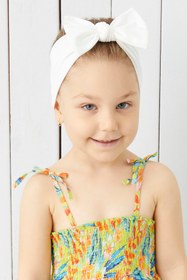Resim Babygiz El Yapımı Yumuşak Fiyonk Bağlamalı Doğal %100 Pamuklu Penye 3'lü Bebek Çocuk Kız Bandana Seti 