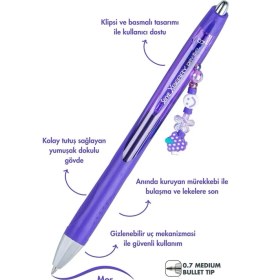 Resim Serve Xberry Jel Kalem Charmlı - 07MM Yuvarlak Uç 