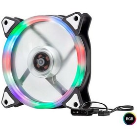 Resim RGB kasa fanı 12 cm kasa için renkli ışıklı fan 