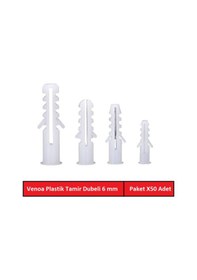 Resim Venoa Db06 Plastik Dübel 6 Mm Paket 50 Adet 