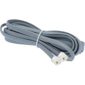 Resim KEEPRO Telefon Kablosu 6p2c Kablo 2 Pinli Soketli Telefon Kablosu 25 M 