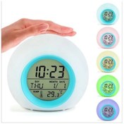 Resim Springsun Led Çocuk Çalar Saati, Uyandırma Çalar Saati 7 Renk Değişen Değişen Işıklı Çalar Saat Çocuklar İçin 