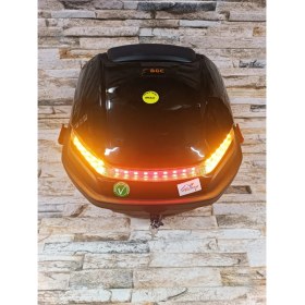 Resim Motosiklet Arka Çanta 33 Lt Siyah Sinyal ve Stop Işıklı 
