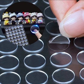 Resim 100 adet Şeffaf Akrilik Çift Taraflı Bant, İz bırakmayan Nano Tutkal Noktaları, Su Geçirmez EVA Balonlar, Araba, Plastik, Cam, Metal, Duvar için Çıkarılabilir Montaj Etiketleri 