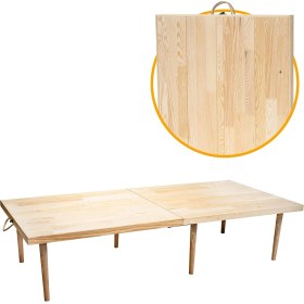 Resim Mena Rise Katlanır Kamp, Piknik ve Bahçe Masası 70X150 cm - Ham Renk 