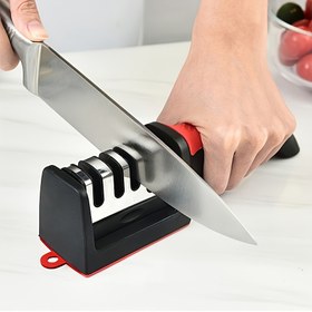 Resim Seviye 4 Profesyonel Mutfak Bıçak Bileme Aleti - Tungsten Çelik ve Elmas Seramik Taşlama Taşı, J Ailesi Mutfakları, Ticari Restoranlar, Endüstriyel Bileyiş ve Diğer Yerler İçin Uygun 