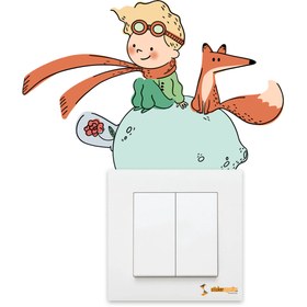 Resim Küçük Prens III Temalı Priz ve Duvar Çocuk Odası Sticker - 15x15 cm / Renkli / Priz Sticker 