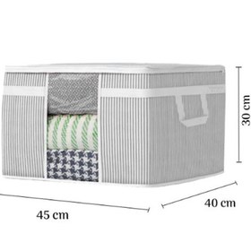 Resim 6'lı Maxi Pencereli Baza Altı Hurç - Çekyat Baza Tipi Yastık Kıyafet Saklama Hurcu 45 X 40 X 30 Cm 