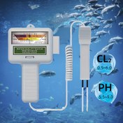 Resim 2-in-1 Taşınabilir pH ve Klor Test Cihazı Akvaryumlarda - Yüksek Hassasiyetli 0.1 Ölçüm, Dayanıklı Plastik, Yüzme Havuzu Suyu Testi İçin İdeal, Balık Tankı Bakımı | Dijital Ekran | Dayanıklı Plastik 