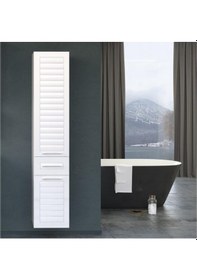 Resim Orka Perge 100 Cm Mdf Beyaz Banyo Dolabı Takımı Ve Boy Dolabı Beyaz 