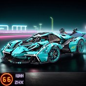 Resim 1330 adet Mavi Spor Araba Yapım Seti, Şık Spor Araba Modeli, Yetişkinler İçin Zorlu Yarış Yapım Seti, Çeşitli Sahnelere Uygun Sevgililer Günü/Doğum Günü Hediyeleri 