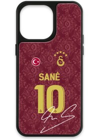 Resim Galatasaray Leroy Sane 3. Forma İmzalı Cam Telefon Kılıfı - iPhone 14 Pro Max 