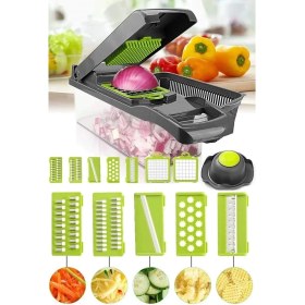 Resim Tekno Trust Doğrayıcı Dicer Patates Sebze Küp Rende Mandolin Dilimleyici Jülyen Mutfak Chopper 