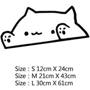 Resim Stil3-boyutu M-21cm-3-yansıtıcı Lazer-güzel Kedi Araba Çıkartma Pencere Dekorasyonu Için Otomatik Siyah Kedi Vinil Çıka 