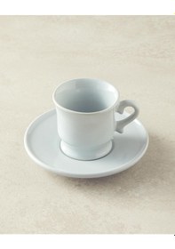 Resim Elite Seramik 4 Parça 2 Kişilik Kahve Fincan Takımı Gri 