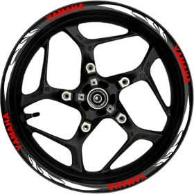 Resim Yamaha Kırmızı Yazılı Beyaz Pençe Şeritli 