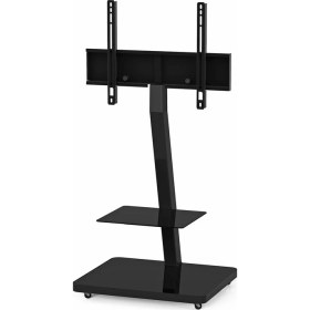 Resim Sonorous Pl 2710 Blk-Hblk-W Tekerlekli 39'' - 65'' Tv LED & LCD Televizyon Sunum Sehpası ( Full Siyah ) 
