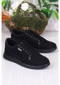Resim Fort Dakırs 2038 Siyah Hafif Rahat Keten Sneaker Erkek Ayakkabı Siyah 