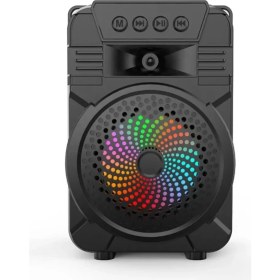Resim Concord ZQS1431 Rgb Ledli Fm Radyolu USB ve Mikrofon Girişli 4 Inç 8W Bluetooth Hoparlör 