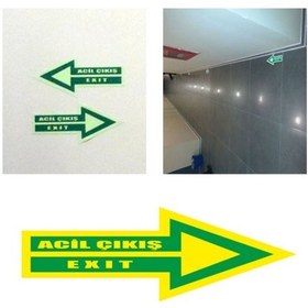 Resim Fosforlu Ok Yer Okları Sağ Yönlendirme Okları 