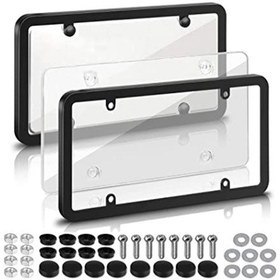Resim Maiyame 2 Adet Siyah Plaka Çerçevesi - Uv Dayanıklı, Kolay Montaj, Standart 6x12" Plakalar İçin Uyumlu 