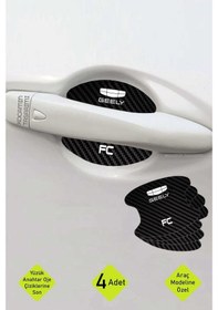 Resim Geely Fc İç Kapı Kollarına Özel Karbon Çizik Önleyici Folyo İle Şıklık Ve Koruma Fc Yazılı 4 Adet 