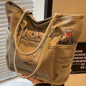Resim Disney Resmi Winnie the Pooh & Tigger Büyük Kapasiteli El Çantası - Rahat Çapraz Omuz Çantası Fermuar Kapatma, Hayvan Desen Tasarımı, Kadın Karışık Renk, İş, Alışveriş, Noel, Yeni Yıl, Sevgililer Günü, Disney Cüzdan, Günlük Taşıma, Şenlikli Aksesuarlar 
