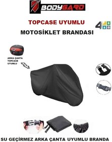 Resim BODYGARD Haojin Hj150t-6c Motosiklet Brandası Arka Çanta Uyumlu Branda,örtü-siyah 
