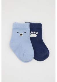 Resim Markaon 2'li Bear Penye Soket Çorap 10116 Mavi renkli 