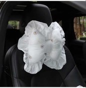 Resim Wondernest Yay Araba Baş Yastığı - Rahat Pamuklu Boyun Kafalık, Araç Koltuğu İçin, Renk: Ayçiçeği 