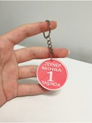 Resim moistrid 5 ADET İsme Yaşa Özel Doğum Günü Hatırası Anahtarlık-Çocuk Doğum Günü Hatıra Yuvarlak Hediyelik 
