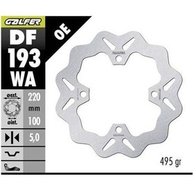 Resim Kawasaki Ninja Zx-10r Abs Arka Fren Diski 220 Mm 2019-2021 Galfer Yuvarlak Sabit Disk 