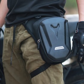 Resim Motorsiklet Bacak Yan Çantası EVA Sert Kabuklu Açık Hava Rahat Bel Çantaları Motosiklet Cep Telefonu Cüzdan Kalça Bum Paketi 