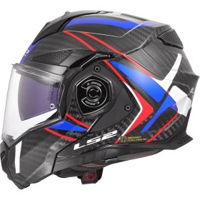 Resim Ls2 Advant x Karbon Future Iı Beyaz-Mavi Kask 