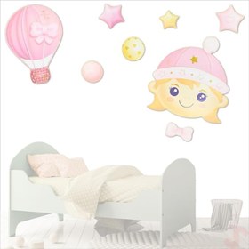 Resim SüSLe Bebek ve Parti Kız Odası, 8 Parça Duvar Sticker Seti 