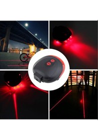 Resim Xbyc 9685 Bisiklet Arka Lazerli Stop Lamba Led Lazer Işıklı Gri - Siyah 