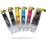 Resim Canon 6 RENK PGI 570/571 UYUMLU Kolay Dolan Kartuşlar- Uyumluluk Pixma MG 5700 Serisi : MG5750 MG575 