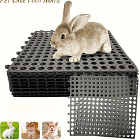 Resim 2 adet Dayanıklı ve Yıkanabilir Plastik Tavşan Kafesi Matı | Kesilebilir ve Birleştirilebilir, Evcil Hayvan Ayaklarını Korur, Tavşanlar, Sivri Fareler, Kemiriciler için İdeal | Delikli Tasarım, Tavşan Kafesi Aksesuarları, Küçük Hayvan Yatakları, Kemirici Barınağı, Birleştirilebilir Mat, Delikli Yüzey, Sağlam Yapı, Kolay Temizlenebilir Malzeme, Evcil Hayvan Ayak Koruyucu, Kemirici Bakıcıları, Sivri Fare Sahipleri 