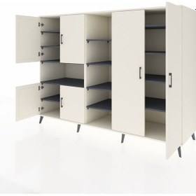 Resim Kronos Dolap 13 Raflı 6 Kapaklı 220x59x163 Aytaşı-aytaşı/antrasit Aytası/antrasıt - Aytası 