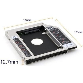 Resim Alüminyum Kasa Dvd Kızak Extra Sata 12.7Mm Hdd Ssd Hardisk Yuva 