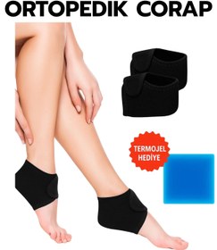 Resim Skygo 2li Topuk Dikeni Silikon Tabanlı Ortopedik Çorap Ağrı Azaltıcı Çatlak Nasır Ayak Destek Çorapları 