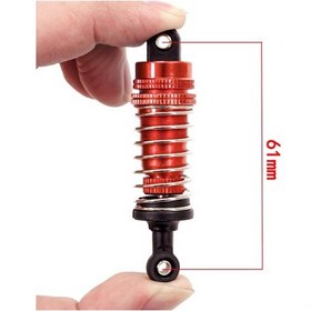 Resim Geekyou 1/14 Wltoys 144001 İçin Metal Tüp Amortisörler Kırmızı , 4 Adet, Alüminyum Allyum, 61-74cm Uzunluk 